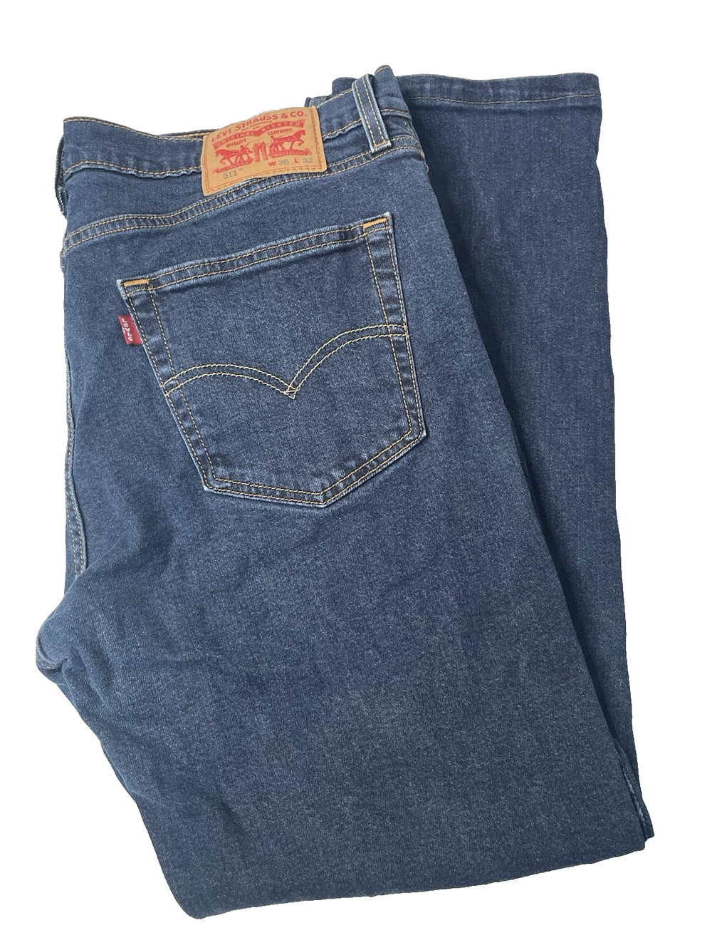 Levi’s 511 Slim Fit Jeans Mens 36x32 Dark Wash Stretch Denim 99% Cotton EUC